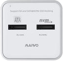 Maiwo K3016SD Docking til både SATA og NVMe M.2 SSD USB3.1 Gen 2 10Gbps med SD-kortlæser Express