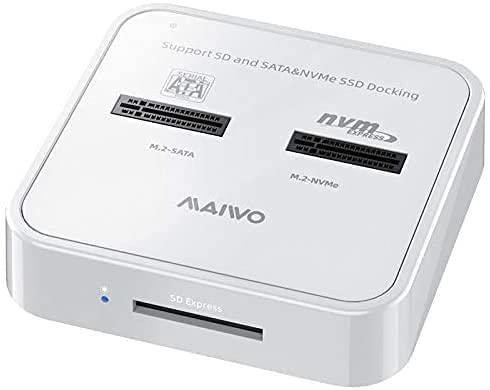 Maiwo K3016SD Docking til både SATA og NVMe M.2 SSD USB3.1 Gen 2 10Gbps med SD-kortlæser Express