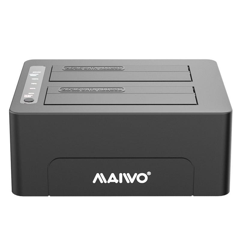 Maiwo K3082C C USB 3.1 GEN2 10Gbps Docking 2x 2,5 3,5 SATA-harddisk SSD op til 20TB med understøttelse af UASP, støtte SATAIII 6Gbps