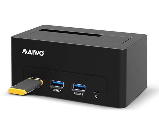 Maiwo K308H USB 3.1 GEN1 5Gbps Docking 1st 2,5-3,5 SATA-harddisk SSD op til 14TB med understøttelse af UASP 3xUSB3.1 hub