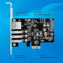 Maiwo KC015 PCI Express x1kort til 3xUSB3.0 5Gbps og 1x Gigabit Ethernet