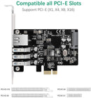 Maiwo KC015 PCI Express x1kort til 3xUSB3.0 5Gbps og 1x Gigabit Ethernet