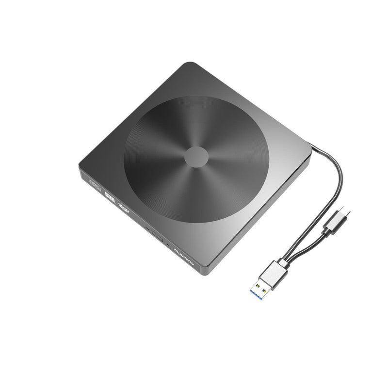 Maiwo Slim ekstern USB DVD/CD-afspiller både USB-C og USB-A Eksternt optisk drev