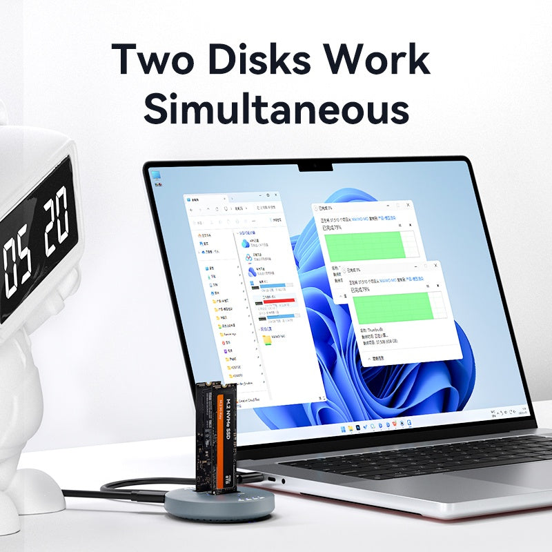 Maiwo USB3.2 NVMe M.2 SSD klon dockningsstation