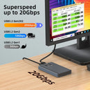 Maiwo eksternt kabinet til harddiskkloning M.2 NVMe SSD USB3.2 20Gbps