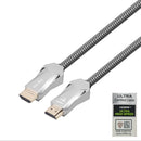 NORDIC CERTIFICEREDE KABLER 3m Ultra High Speed HDMI 2.1 8K 60Hz 4K 120Hz 48Gbps Dynamic HDR eARC VRR Nylon flettet kabel forgyldt