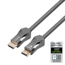 NORDIC CERTIFICEREDE KABLER 3m Ultra High Speed HDMI 2.1 8K 60Hz 4K 120Hz 48Gbps Dynamic HDR eARC VRR Nylon flettet kabel forgyldt