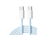 NÖRDIC 0,5m USB 2.0 USB-C til C-kabel til iPhone 15/15 Pro/15 Plus/15 Pro Max 3A 480Mbps 60W blå