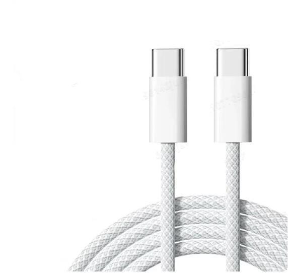 NÖRDIC 0,5m USB 2.0 USB-C til C-kabel til iPhone 15/15 Pro/15 Plus/15 Pro Max 3A 480Mbps 60W hvid