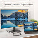 NÖRDIC 1,5m Displayport til HDMI 4K60Hz Dynamic HDR 18Gbps