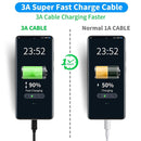 NÖRDIC 1,5m USB3.2 Gen1 USB-C til A nylonflettet kabel hurtigopladning 3A 5Gbps Strømforsyning PD 60W sort