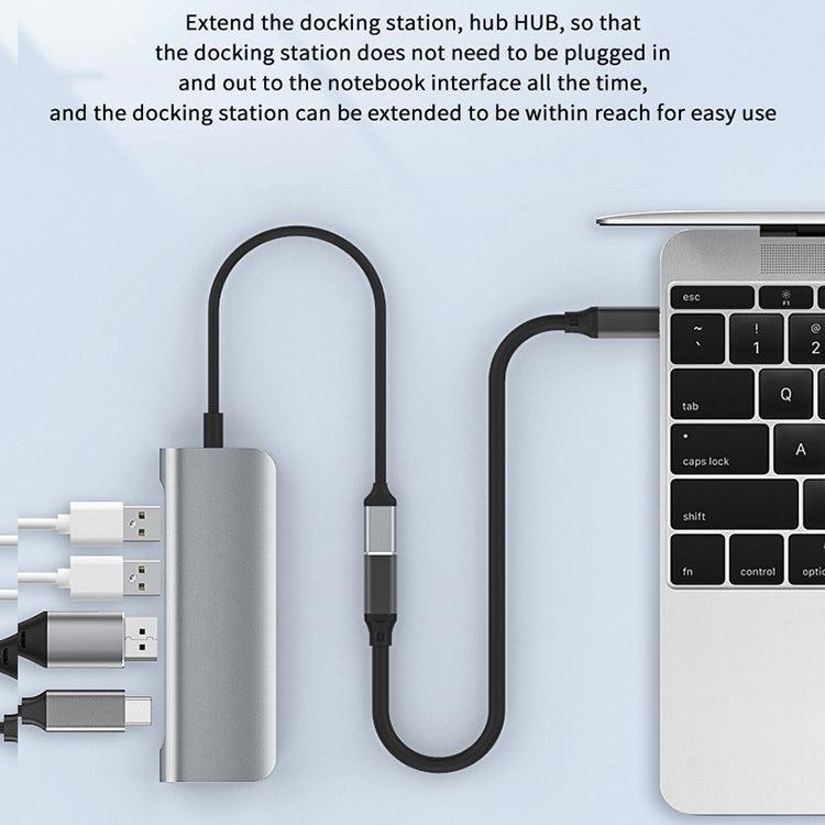 NÖRDIC 1,5m USB3.2 Gen2 USB-C forlængerkabel ha til ho 10Gbps 5A 100W Thunderbolt3