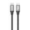 NÖRDIC 1,5m USB4 USB-C til C nylonflænset kabel PD3.1 med 240W hurtigopladning 40G 8K60Hz 4K120Hz 5K60Hz 2x4K60Hz med Emarker kompatibel med TB4&3