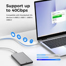 NÖRDIC 1,5m USB4 USB-C til C nylonflettet kabel PD3.1 med 240W hurtigopladning 40G 8K60Hz 4K120Hz 5K60Hz 2x4K60Hz Emarker