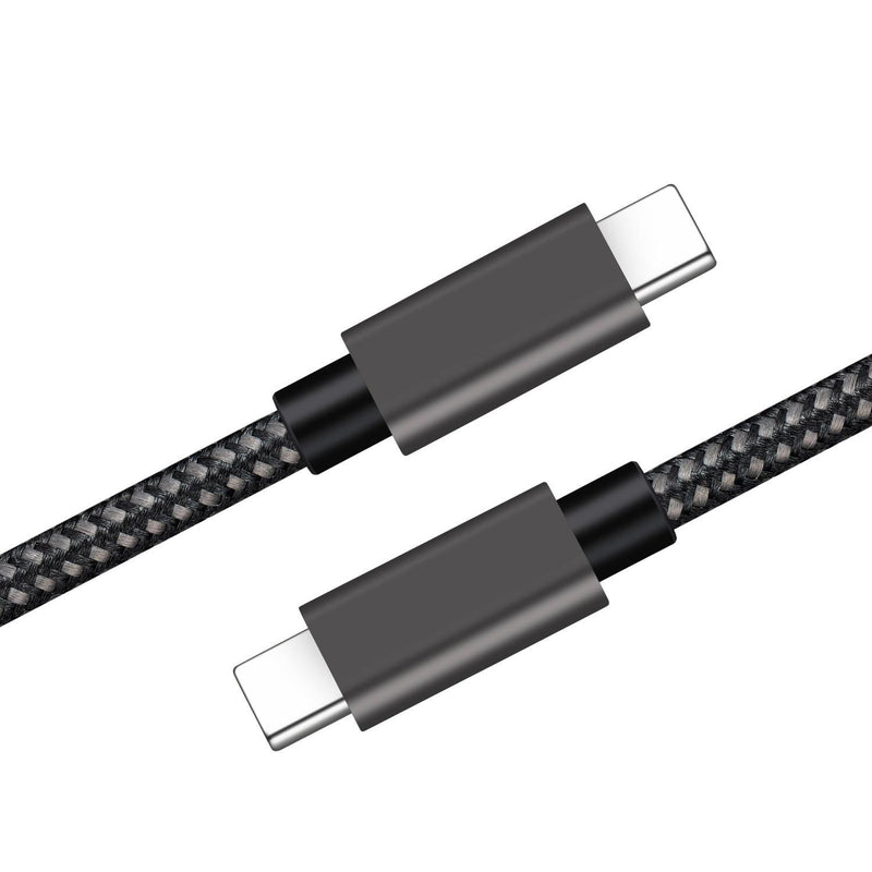 NÖRDIC 1,5m USB C 3.1 til USB C Nylon Flettet Kabel Hurtig opladning 3A Gen1 5Gbps Power Delivery PD 60W