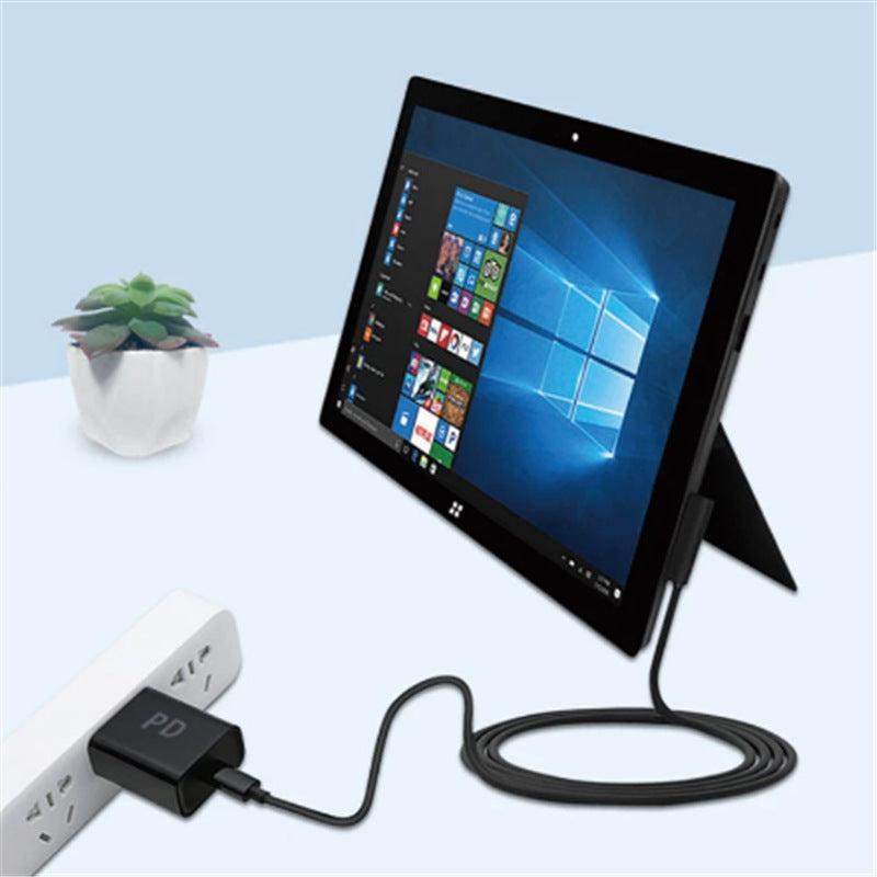 NÖRDIC 1,5m USB-opladerkabel 12V3A til Surface Pro 1/2