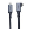 NÖRDIC 1m 10Gbps 5A strømforsyning PD100W med Emarker USB3.2 Gen2 USB-C til C nylonflettet kabel hurtigopladning sort