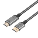 NÖRDIC 1m Displayport 1.4 till HDMI 2.1 8K60Hz 4K120/144Hz Dynamic HDR 32.4Gbps Dolby ATMOS