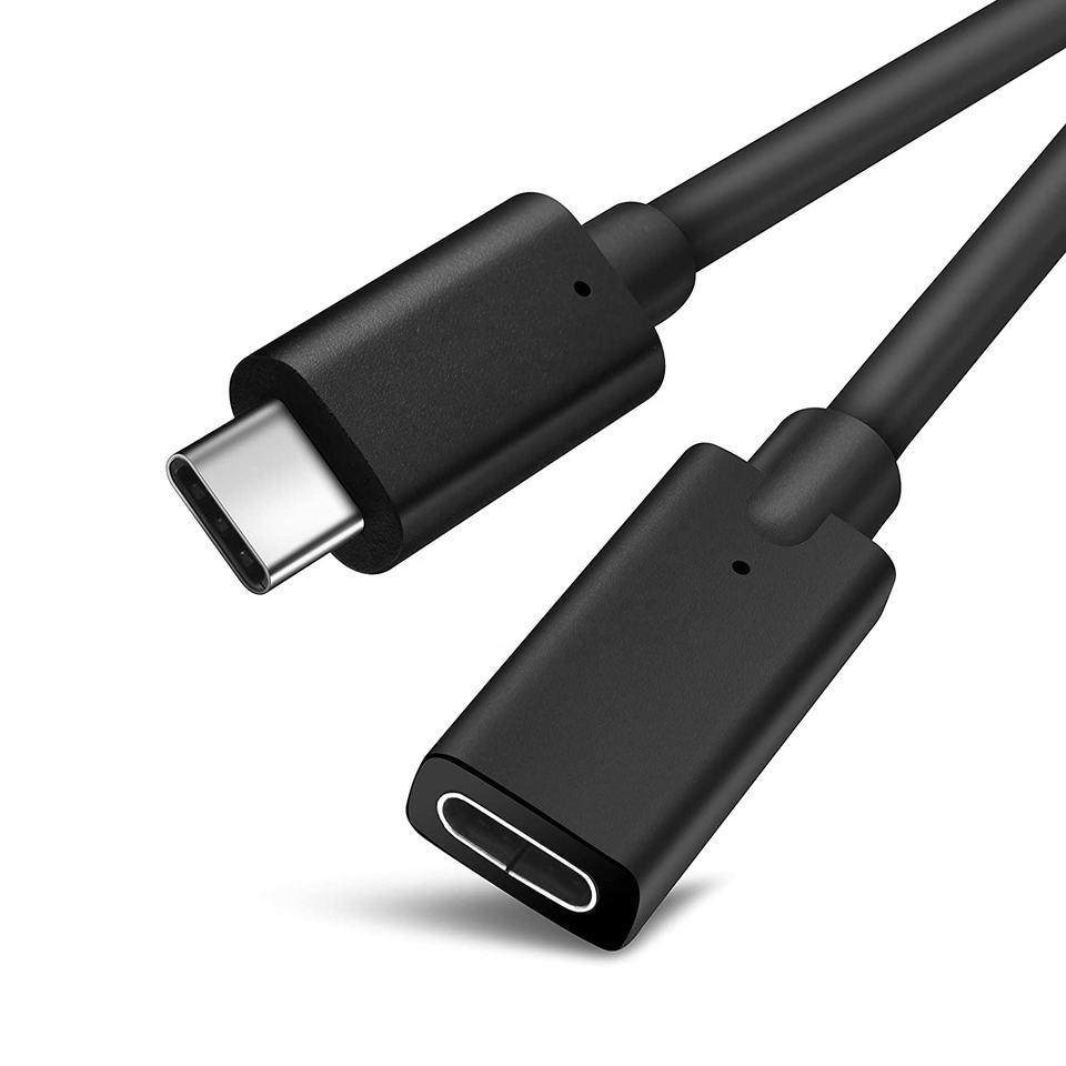 NÖRDIC 1m USB2.0 USB-C ha til C ho forlængerkabel 2,4A 480Mbps 12W