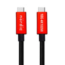 NÖRDIC 1m USB3.2 Gen2 SuperSpeed USB 10Gbps USB-C til C nylonflettet kabel med strømforsyning 100W, 4K60Hz video og Emarker