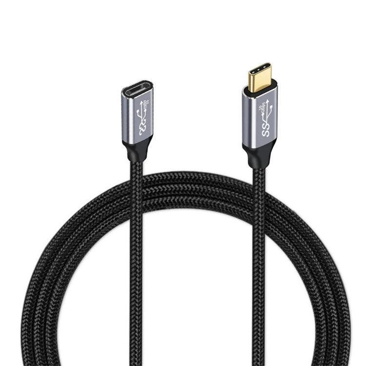 NÖRDIC 1m USB3.2 SuperSpeed USB 5Gbps USB-C til C forlængerkabel med strømforsyning 60W og 4K60Hz video