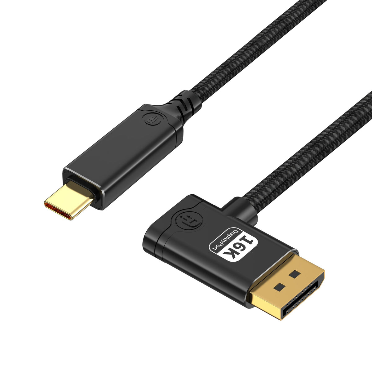 NÖRDIC 1m USB-C til DisplayPort 2.1 kabel 16K60Hz 8K120Hz 2K/4K240Hz 80Gbps Thunderbolt 5/4/3 til DisplayPort 2.1