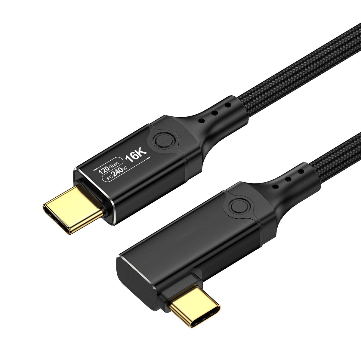 NÖRDIC 1m vinklet USB4 V2.0 120G 16K 240W kompatibel med Thunderbolt