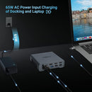 NÖRDIC 1 til 16 USB-C dockingstation tredobbelte skærme 2xHDMI 1xDP 4K60Hz 7xUSB 1xUSB-C PD65W 1xRJ45 1xAudio 1xSD 1xMicro SD Thunderbolt 3/4 USB4