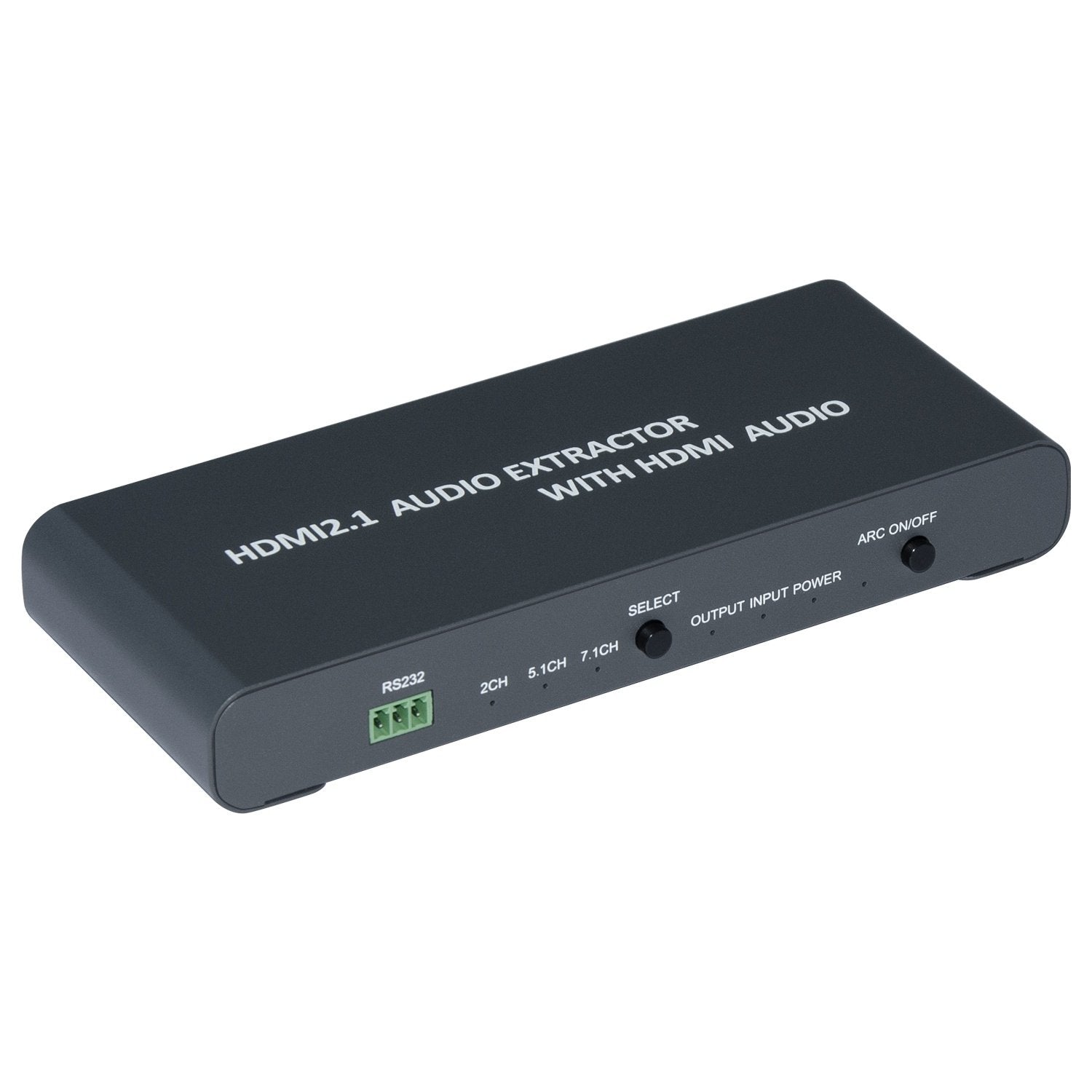 NÖRDIC 1 til 2 HDMI 2.1 ekstraktor med HDMI Audio SPDIF Stereo Dolby Atmos, DTS Master