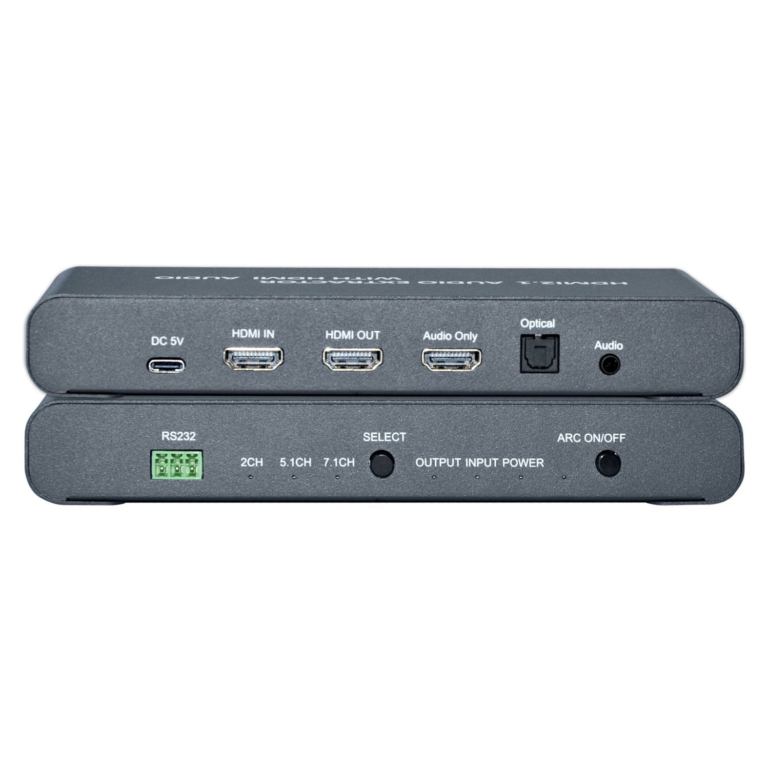 NÖRDIC 1 til 2 HDMI 2.1 ekstraktor med HDMI Audio SPDIF Stereo Dolby Atmos, DTS Master