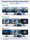 NÖRDIC 1 til 10 USB-A & C DisplayLink-dockingstation 2xHDMI, 1xVGA, 2xUSB3.0, 1xRJ45, 2xSD/TF, 2x3,5 mm