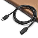 NÖRDIC 20cm USB2.0 USB-C ha til C ho forlængerkabel 2.4A 480Mbps 12W