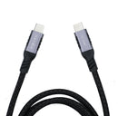 NÖRDIC 25 cm USB3.2 Gen1 USB-C til C nylonflettet kabel hurtig opladning 3A 5Gbps Strømforsyning PD 60W