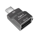 NÖRDIC 2 i 1 OTG USB3.1 A adapter til USB-C med kortlæser 2TB TF / Micro SD / Micro SDHC / Micro SDXC