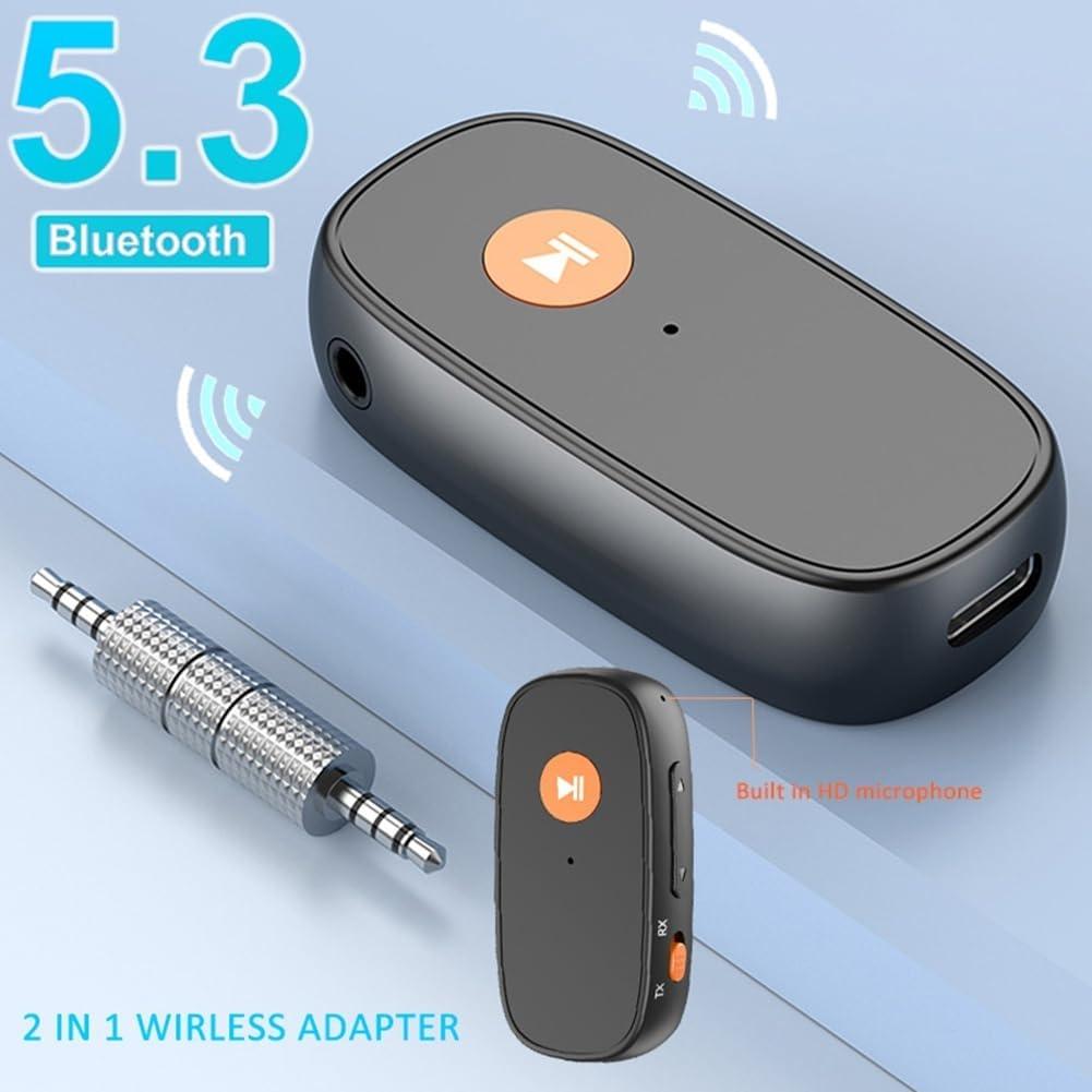 NÖRDIC 2-i-1 Bluetooth 5.3 Modtager Sender Adapter 3.5mm Jack Til Bil Musik PC Lyd Aux Hovedtelefoner