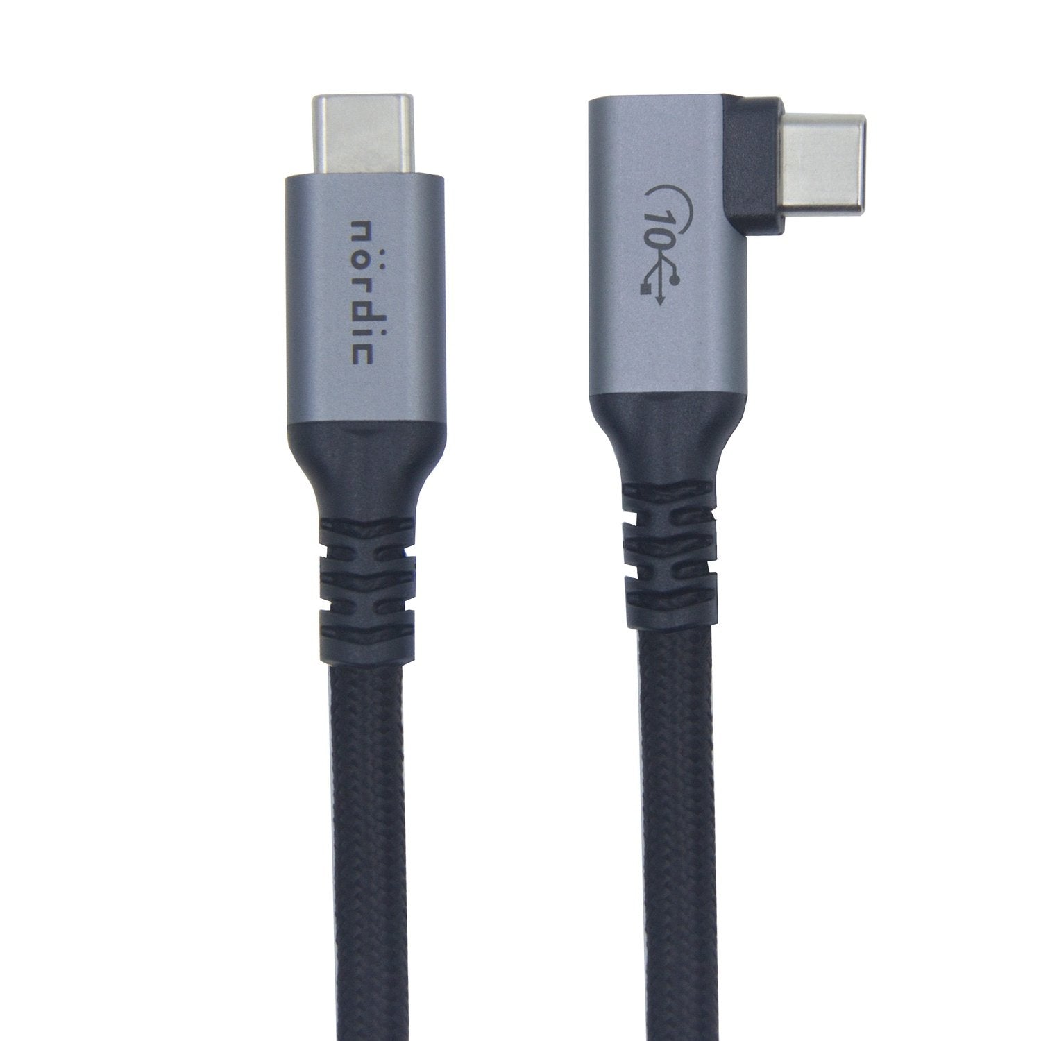 NÖRDIC 1,5m 10Gbps 5A strømforsyning PD100W med Emarker USB3.2 Gen2 USB-C til C kabel hurtig opladning