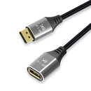 NÖRDIC 2m Displayport 1.4 forlængerkabel UHD 8K60Hz 4K144Hz 32.4Gbps 10-bit HDR dobbelt skærmet