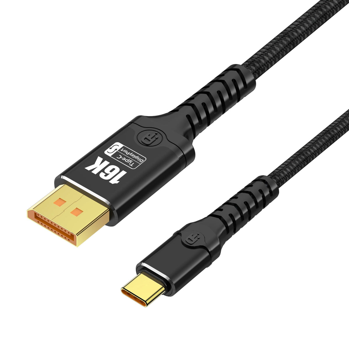 NÖRDIC 2m bidirektionel USB-C til DisplayPort 2.1 kabel 16K60Hz 8K240Hz/120Hz 4K240/165/144/60 HDR HDCP2.3