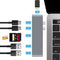 NÖRDIC 2 til 7 USB-C dobbeltskærms dockingstation til MacBook Pro og Air 1xHDMI 4K30Hz 1xThunderbolt 3xUSB-C 5K60Hz 40G 1xUSB-C 100W PD