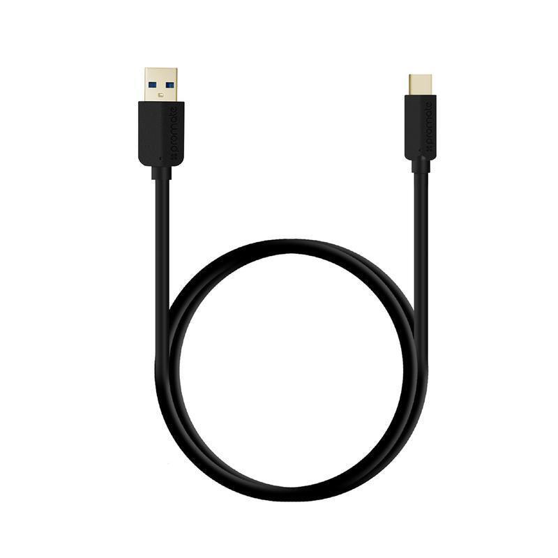 NÖRDIC 3m USB C 2.0 til USB A-kabel 480Mbps sort