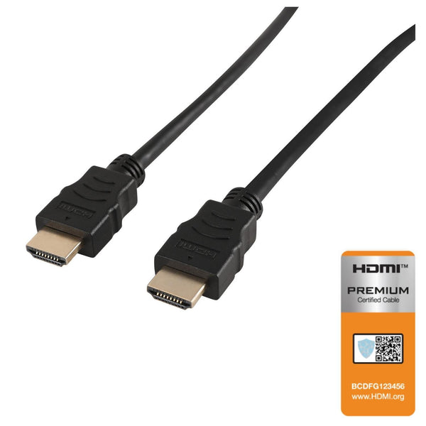 NÖRDIC 3m kabel HDMI 2.0 High Speed med Ethernet 18Gbps 4Kx2K 60Hz UHD støtte til Dynamic HDR Dolby® Vision eARC Game Mode VVR Pure kobber 99,99%