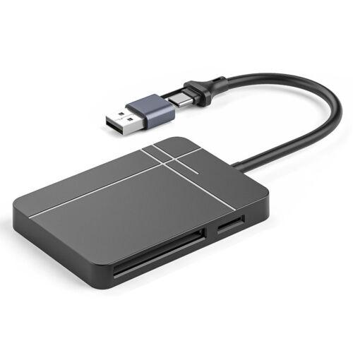 NÖRDIC USB-A 3.1, USB-C kortlæser 4 slot CF, SD 4.0, MicroSD 4.0, MS UHS-II