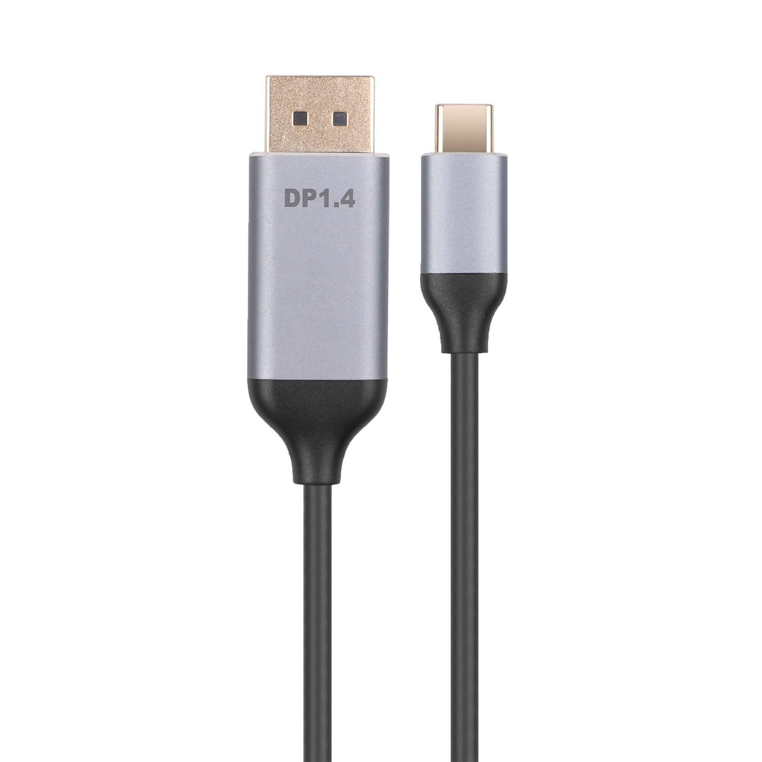 NÖRDIC 50 cm USB-C til DP 1.4 kabel 8K30Hz 4K120Hz 32.4Gbps