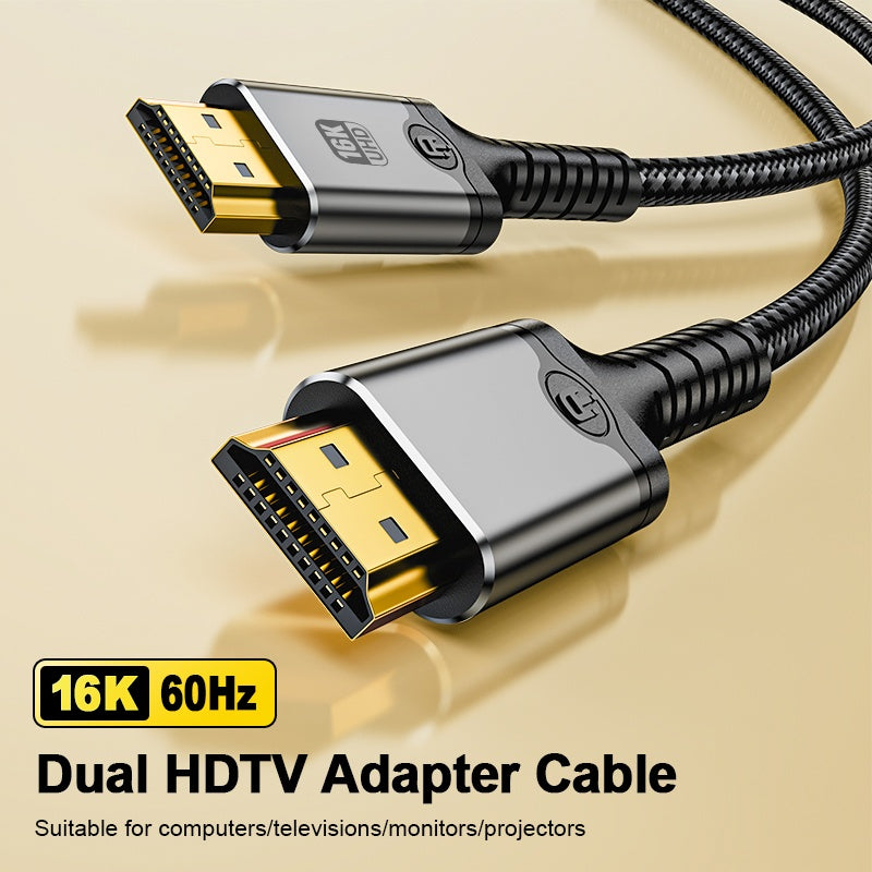 NÖRDIC 5m HDMI 2.2 kabel 96 Gbps, stöd för 16K 60Hz, 8K 240Hz, 4K 480Hz, HDCP 2.2 & 2.3, DTS:X, Dynamic HDR10+ och eARC