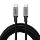 NÖRDIC 5m USB 3.2 Gen 2 USB-C til C nylon flettet kabel PD3.1 240W 10G 4K60Hz grå