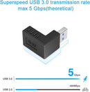 NÖRDIC 90 graders forlængeradapter USB 3.1 adapter han til hun