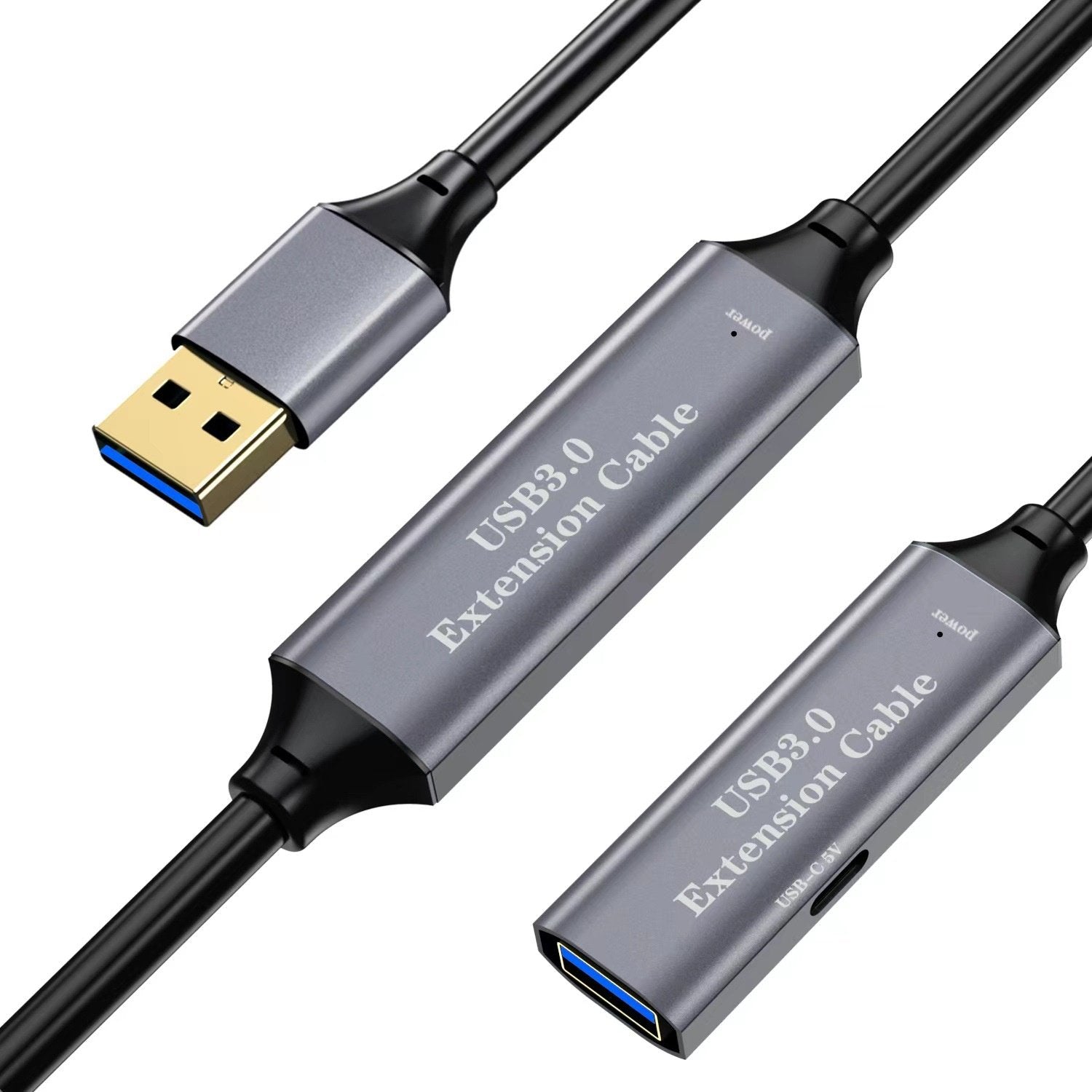 NÖRDIC Active 10m USB3.1 forlængerkabel 5Gbps USB A han til hun til Xbox, PS5, Oculus, printer, scanner, Playstation, VR USB forlængerkabel