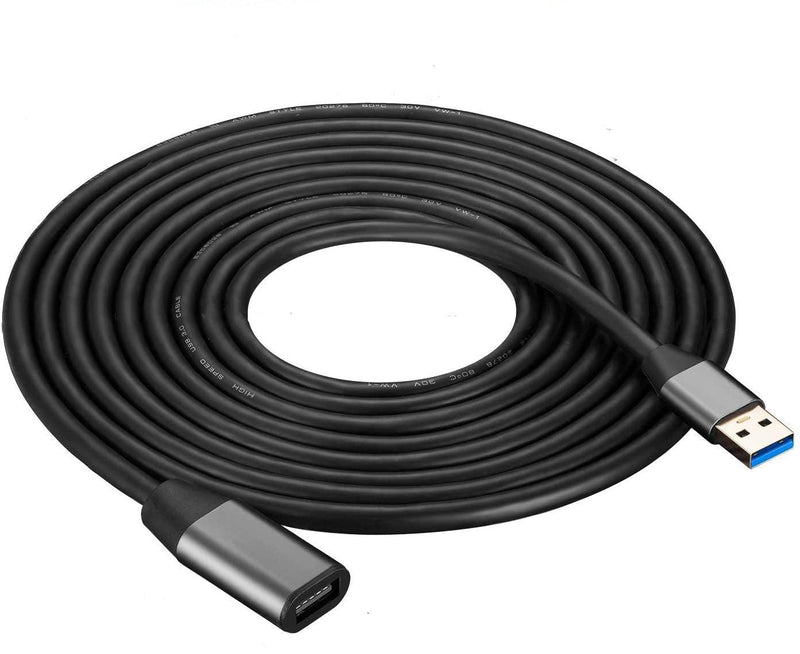 NÖRDIC Active 5m USB3.1 forlængerkabel 5Gbps forlænger USB A han til hun til Xbox, PS5, Oculus, printer, scanner, Playstation, VR