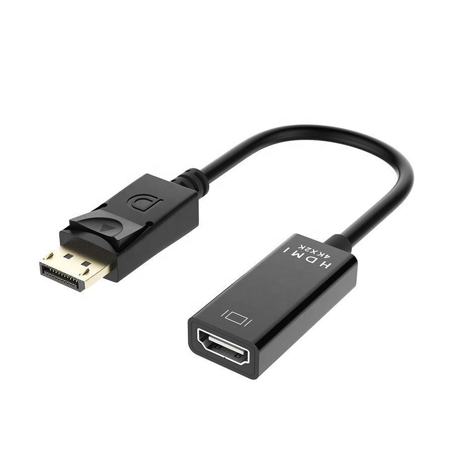 NÖRDIC Adapter DisplayPort 1.2 Mand til HDMI kvindelige 4K 30Hz Sort