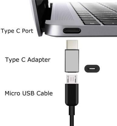 NÖRDIC Adapter Micro USB til USB C Metal Sort